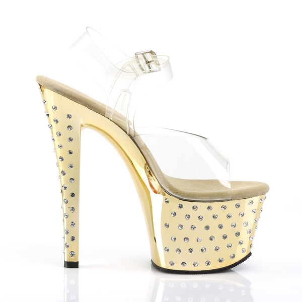STARDUST-708 Plateau Sandaletten Gold | Pleaser