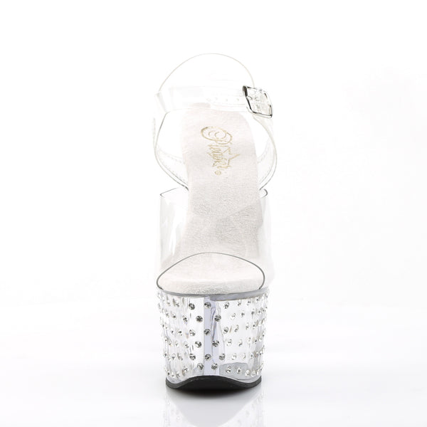 STARDUST-708 Plateau Sandaletten transparent | Pleaser