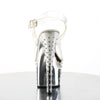 STARDUST-708 Plateau Sandaletten Silber | Pleaser