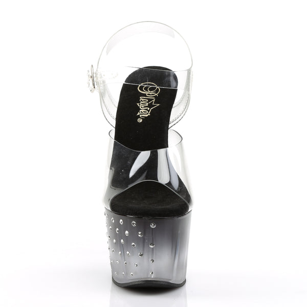 STARDUST-708T Plateau Sandaletten - Schwarz von Pleaser – Ansicht 2
