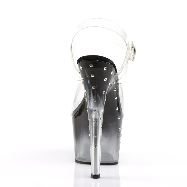STARDUST-708T Plateau Sandaletten - Schwarz von Pleaser – Ansicht 4