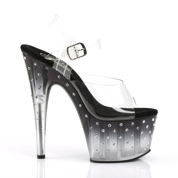 STARDUST-708T Plateau Sandaletten - Schwarz von Pleaser – Ansicht 5