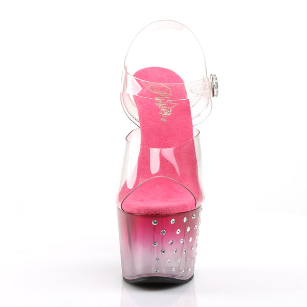 STARDUST-708T Plateau Sandaletten Pink von Pleaser – Ansicht 2