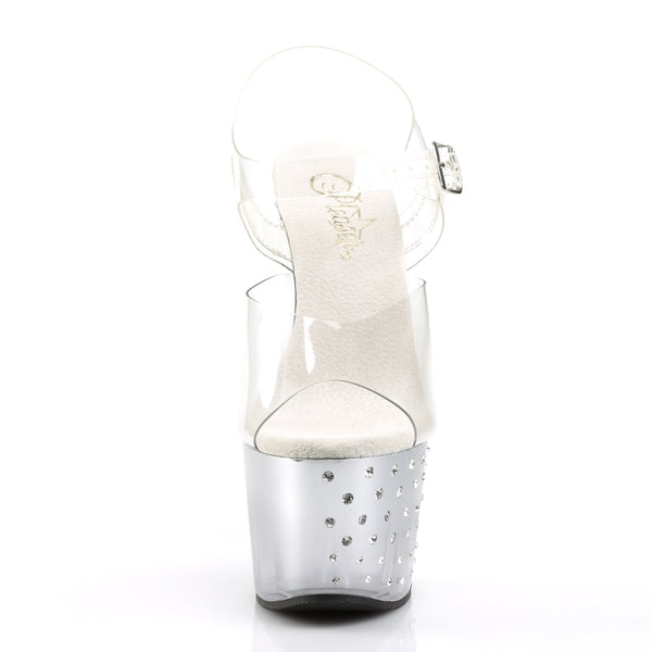 STARDUST-708T Plateau Sandaletten - Silber von Pleaser – Ansicht 2