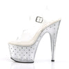 STARDUST-708T Plateau Sandaletten - Silber von Pleaser – Ansicht 3