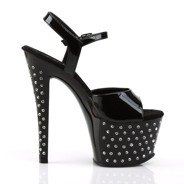 STARDUST-709 Plateau Sandaletten Lack Schwarz von Pleaser – Ansicht 5