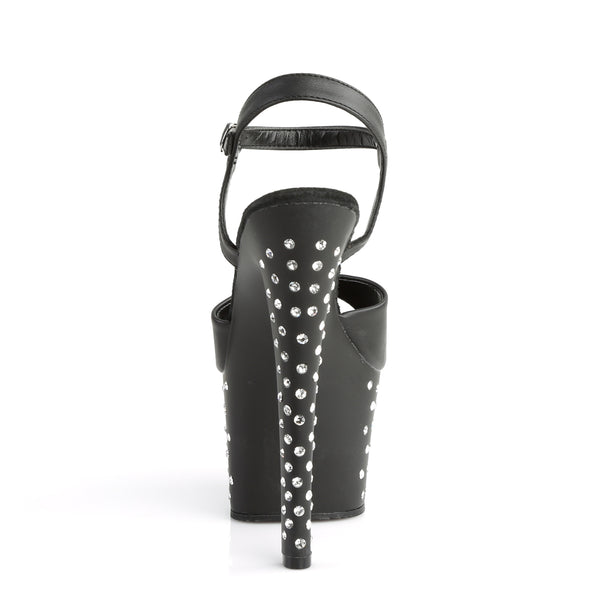 STARDUST-709 Plateau Sandaletten Matt Schwarz von Pleaser – Ansicht 4