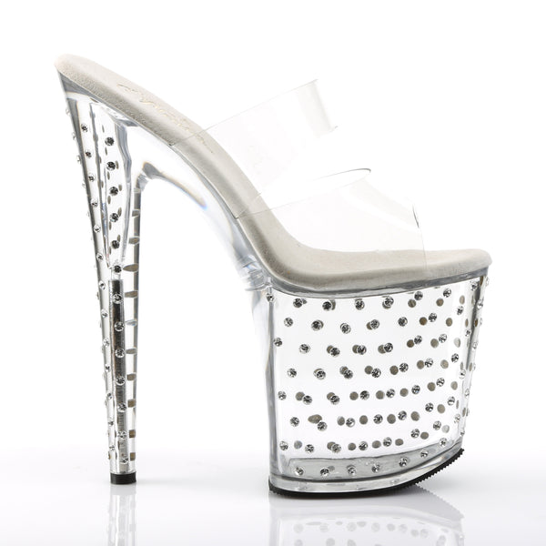 STARDUST-802 Plateau Pantoletten transparent von Pleaser – Ansicht 5