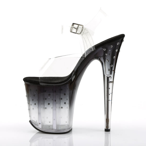 STARDUST-808T Plateau Sandaletten - Schwarz von Pleaser – Ansicht 3