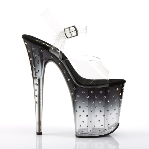 STARDUST-808T Plateau Sandaletten - Schwarz von Pleaser – Ansicht 5