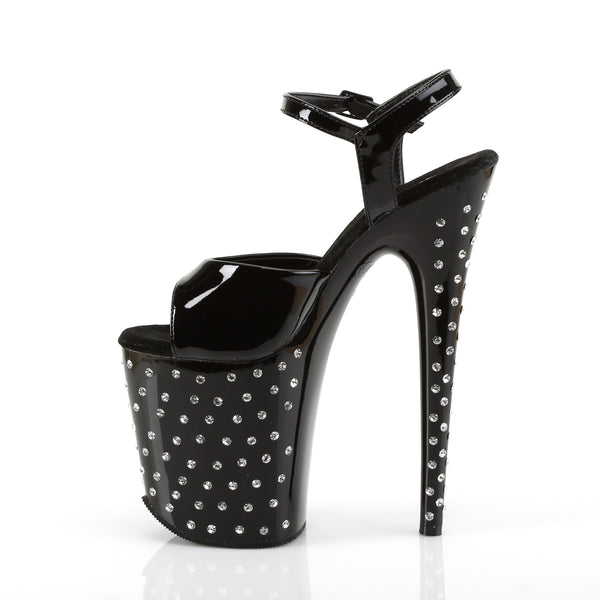 STARDUST-809 Plateau Sandaletten Schwarz von Pleaser – Ansicht 3