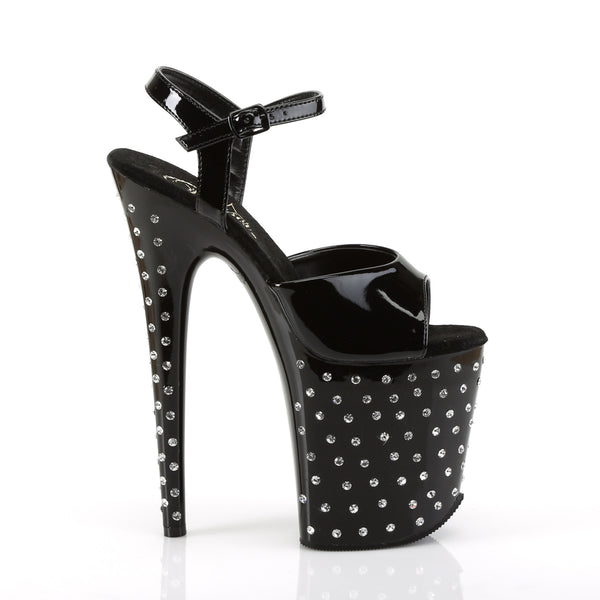 STARDUST-809 Plateau Sandaletten Schwarz von Pleaser – Ansicht 5