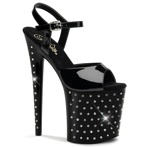 STARDUST-809 Plateau Sandaletten Schwarz von Pleaser