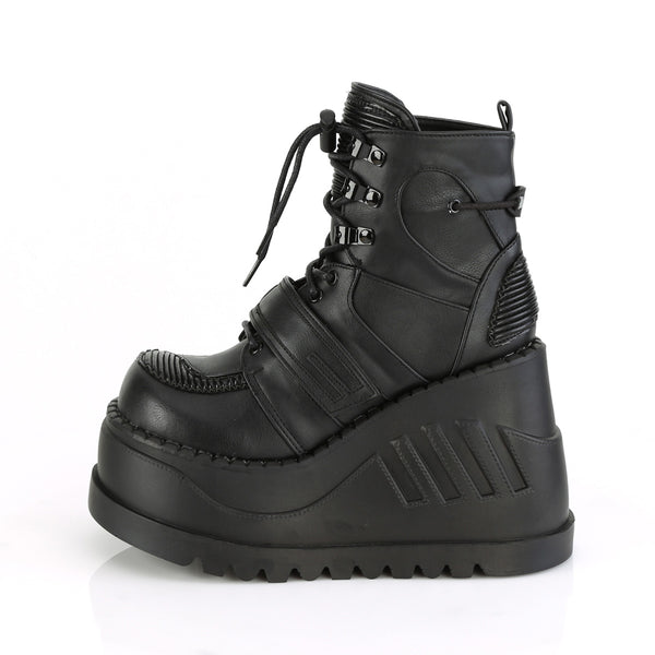 STOMP-13 Plateau Stiefeletten Schwarz von DemoniaCult – Ansicht 3