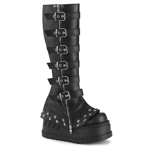 STOMP-223 - Plateau Stiefel - Schwarz Matt von DemoniaCult