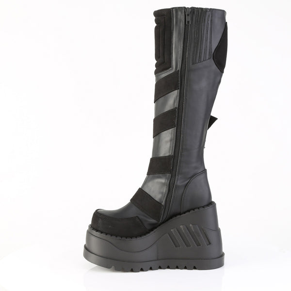 STOMP-228 Plateau Stiefel - Schwarz Matt von DemoniaCult – Ansicht 3
