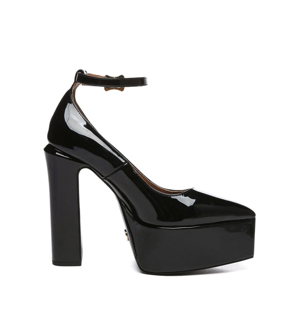 STYLET Plateau Sandaletten Schwarz Lack | Giaro SALE