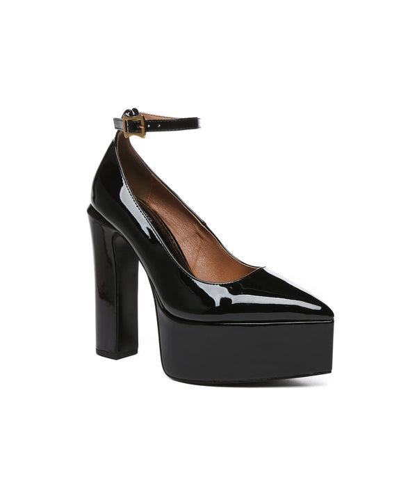 STYLET Plateau Sandaletten Schwarz Lack | Giaro SALE