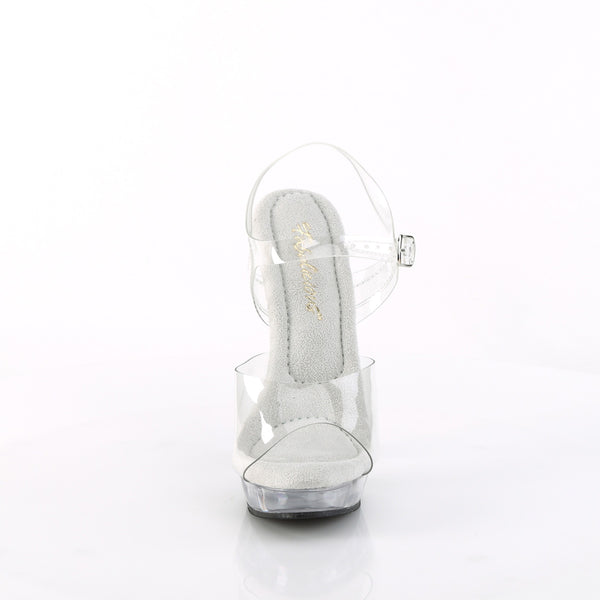 SULTRY-608 Plateau Sandaletten - Transparent von Fabulicious – Ansicht 2