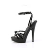 SULTRY-638 Plateau Sandaletten - Schwarz Lack von Fabulicious – Ansicht 3