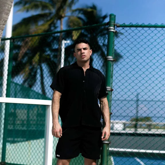 Herren Bermuda Shorts - Leicht, elastisch & elegant schwarz | TOF Paris