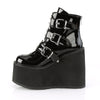 SWING-105 Plateau Stiefeletten schwarz lack von DemoniaCult – Ansicht 3