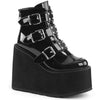 SWING-105 Plateau Stiefeletten schwarz lack von DemoniaCult