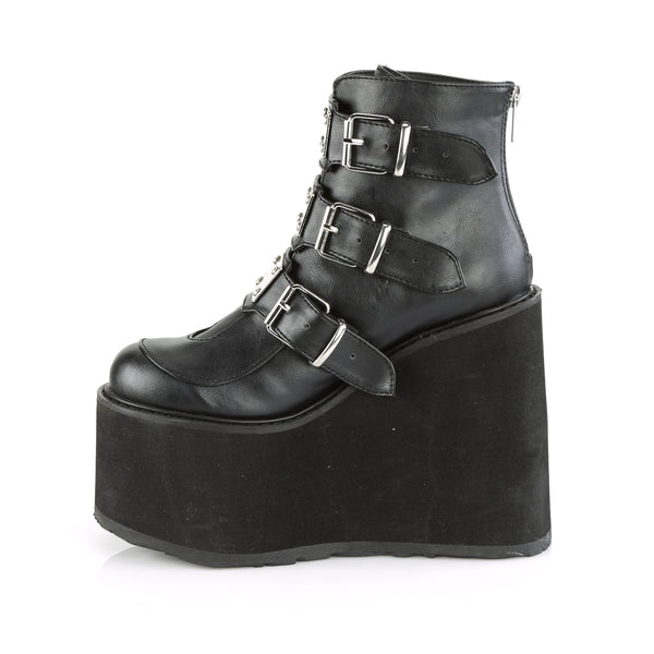 SWING-105 Plateau Stiefeletten schwarz matt von DemoniaCult – Ansicht 3