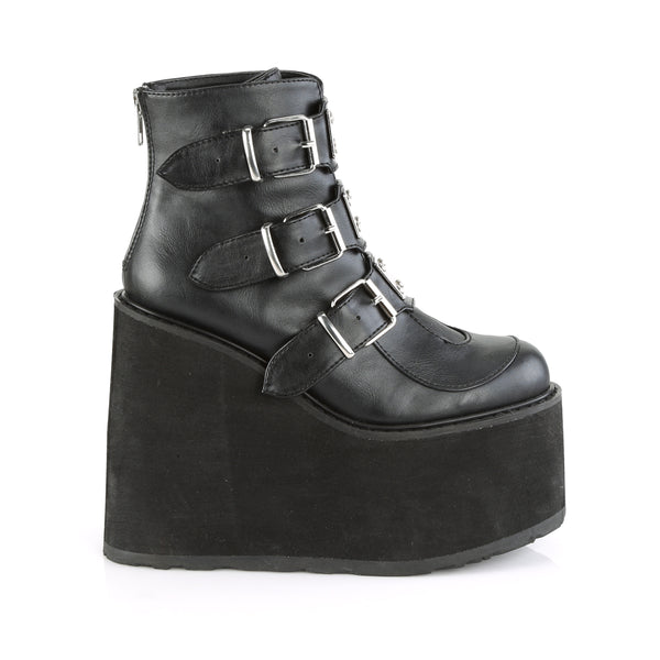SWING-105 Plateau Stiefeletten schwarz matt von DemoniaCult – Ansicht 5