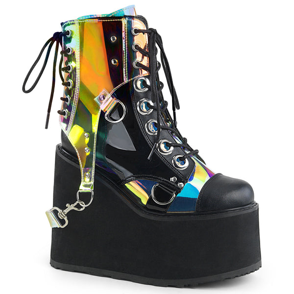 SWING-115 Plateau Stiefeletten schwarz mehrfarbig von DemoniaCult
