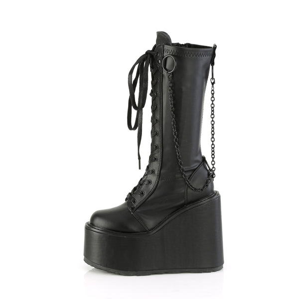 SWING-150 Plateau Stiefel - Schwarz von DemoniaCult – Ansicht 3