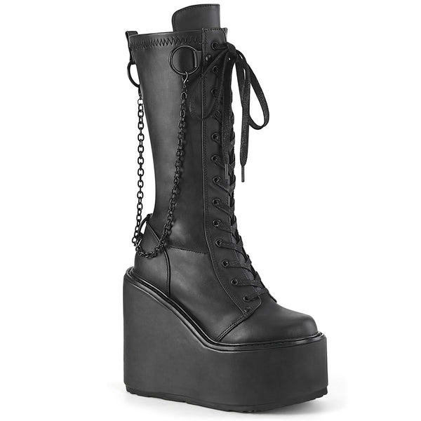 SWING-150 Plateau Stiefel - Schwarz von DemoniaCult