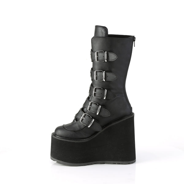 SWING-230 Plateau Stiefel - Schwarz Matt von DemoniaCult – Ansicht 3