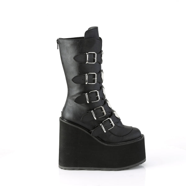 SWING-230 Plateau Stiefel - Schwarz Matt von DemoniaCult – Ansicht 5