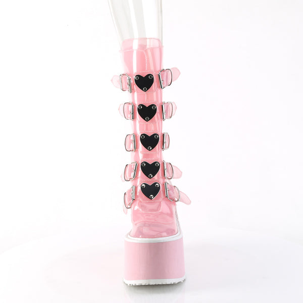 SWING-230C Plateau Stiefel - PVC Rosa von DemoniaCult – Ansicht 2