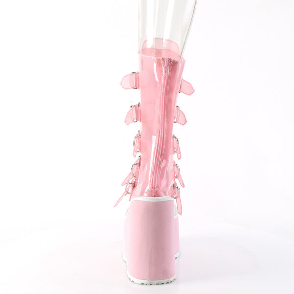 SWING-230C Plateau Stiefel - PVC Rosa von DemoniaCult – Ansicht 4