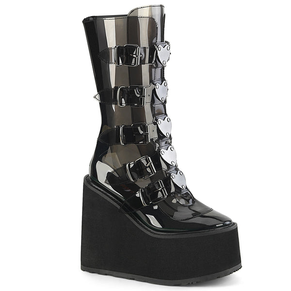 SWING-230C Plateau Stiefel - PVC Schwarz von DemoniaCult