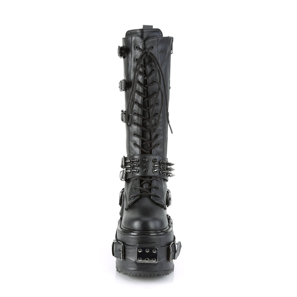 SWING-327 Plateau Stiefel - Schwarz Matt von DemoniaCult – Ansicht 2