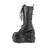 SWING-327 Plateau Stiefel - Schwarz Matt von DemoniaCult – Ansicht 3