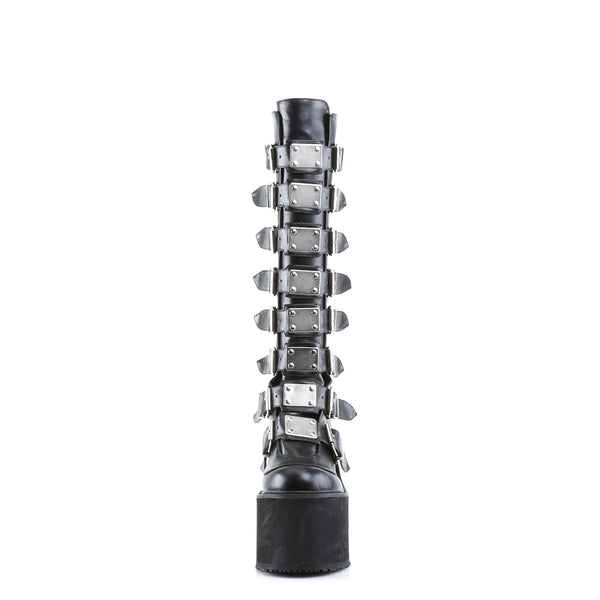SWING-815 Plateau Stiefel - Schwarz Matt von DemoniaCult – Ansicht 2