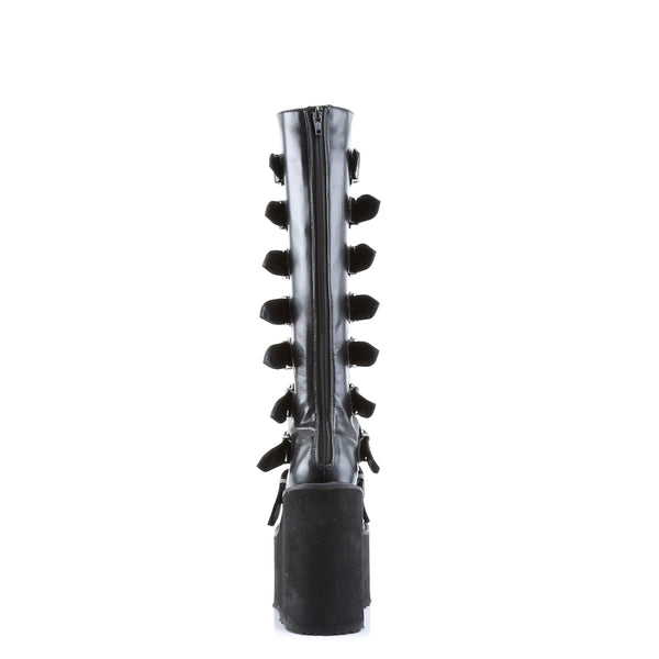 SWING-815 Plateau Stiefel - Schwarz Matt von DemoniaCult – Ansicht 4