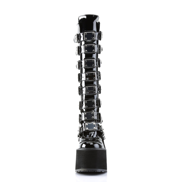 SWING-815 Plateau Stiefel - Schwarz Lack von DemoniaCult – Ansicht 2