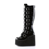 SWING-815 Plateau Stiefel - Schwarz Lack von DemoniaCult – Ansicht 3