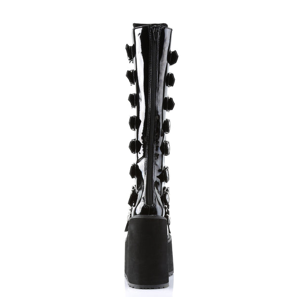 SWING-815 Plateau Stiefel - Schwarz Lack von DemoniaCult – Ansicht 4