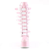 SWING-815 Plateau Stiefel - Rosa lack Holo von DemoniaCult – Ansicht 2