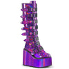 SWING-815 Plateau Stiefel - Violett Lack/Holo von DemoniaCult