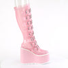 SWING-815C Plateau Stiefel - PVC Rosa Halbtransparent von DemoniaCult – Ansicht 5