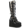 SWING-815C Plateau Stiefel - PVC Schwarz von DemoniaCult