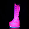 SWING-815 Plateau Stiefel - Pink neon UV von DemoniaCult – Ansicht 3
