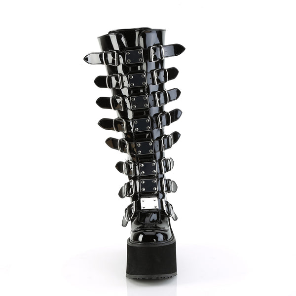 SWING-815WC (Weitschaft) Plateau Stiefel - Schwarz Lack von DemoniaCult – Ansicht 2